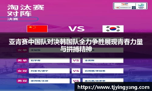 亚青赛中国队对决韩国队全力争胜展现青春力量与拼搏精神